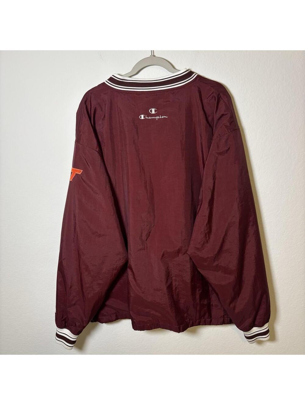 VTG 90s Virginia Tech Champion Pullover Men’s Size XL Maroon Hokies Football Szn - Picture 3 of 7